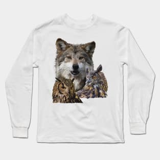Wolf and owls Long Sleeve T-Shirt